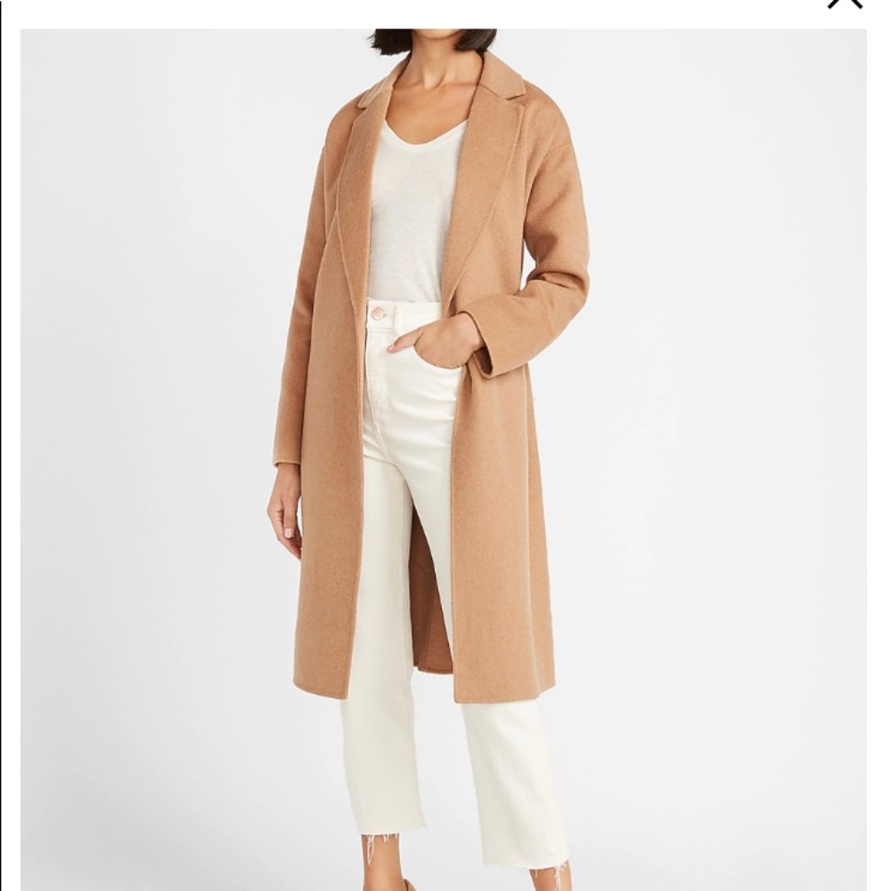 Belted Wrap Front Wool Coat XS